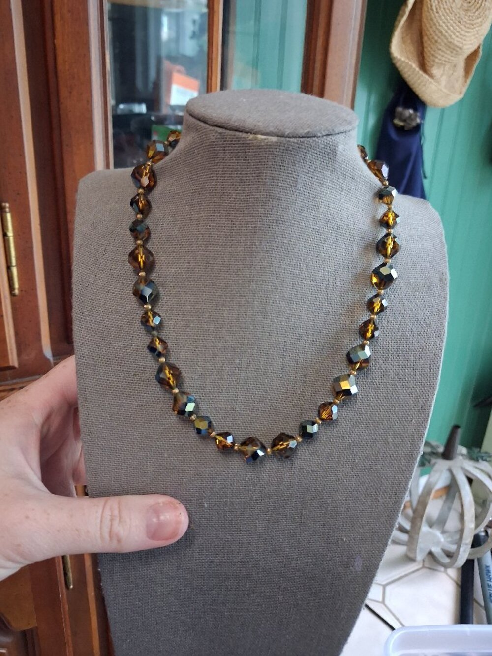 Sparkly 15 inch beaded necklace